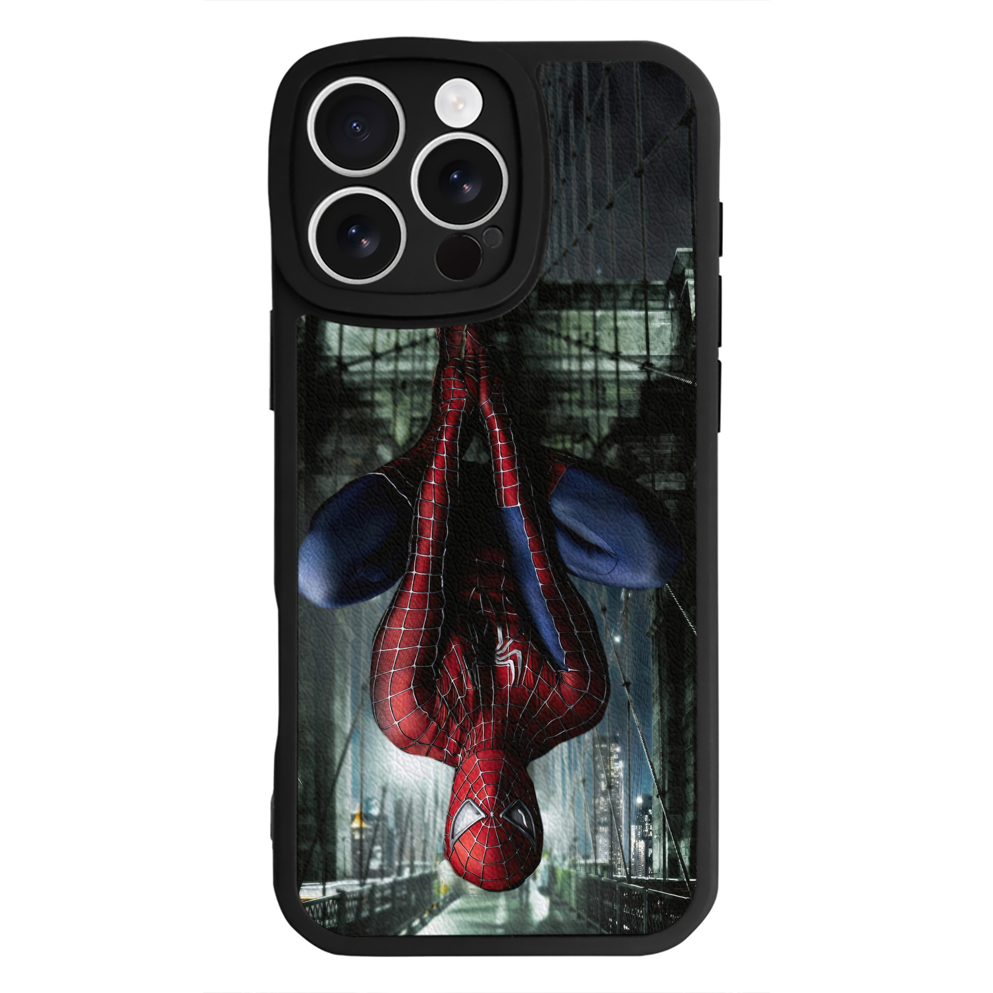 Spider Man スパイダーマン 【iPhone 16シリーズ対応】シリコンスマホケース（レザー調） 材質：シリコン